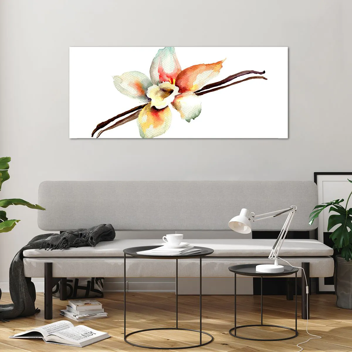 Quadro em vidro - Doçura derramada com tinta - 120x50 cm