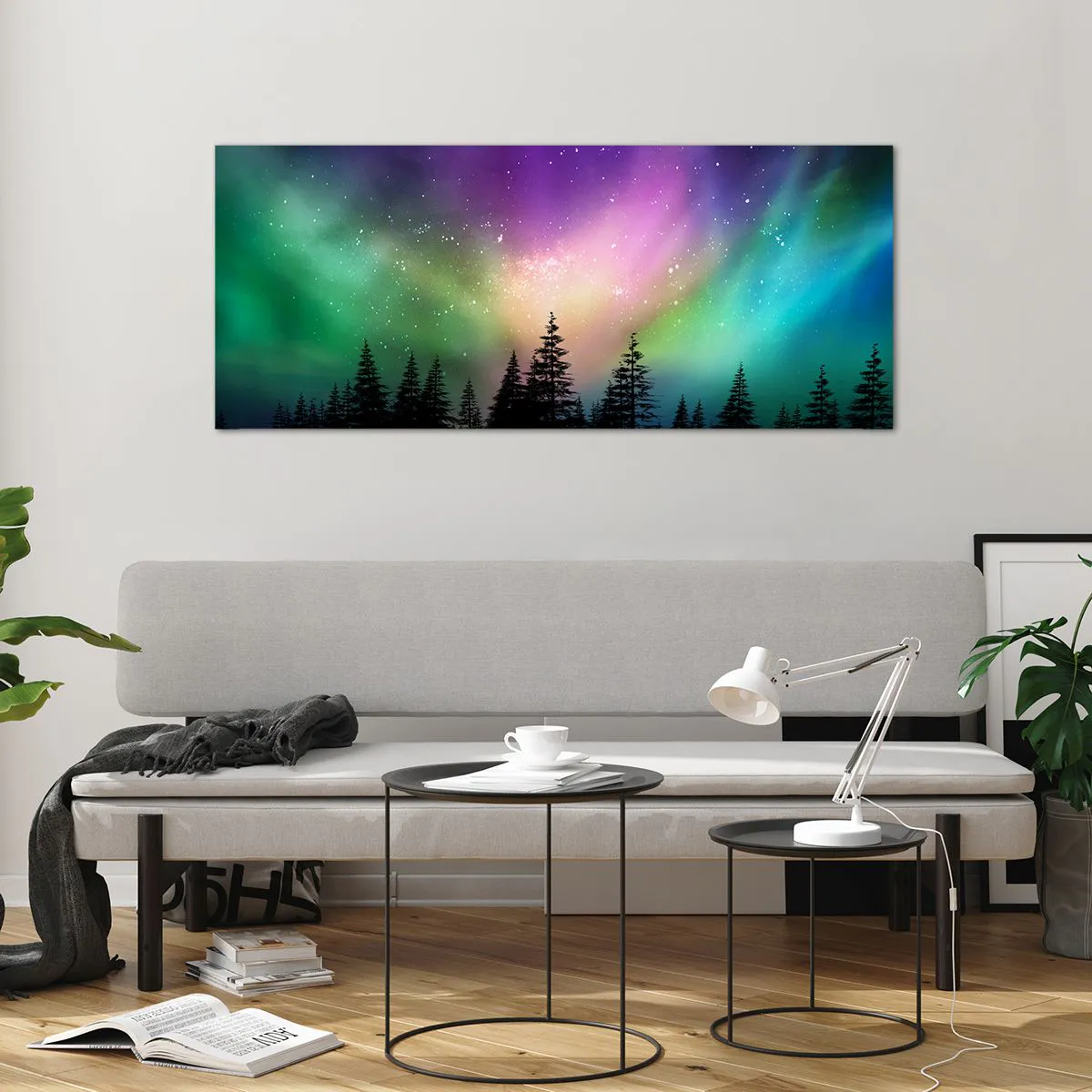 Üveg kép - Fehér varázslat - 120x50 cm