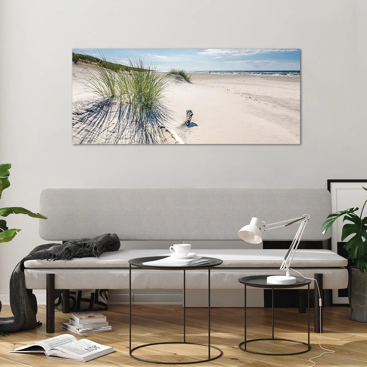 Schilderen op glas - De mooiste zandstrand? Oostzee-strand - 120x50 cm