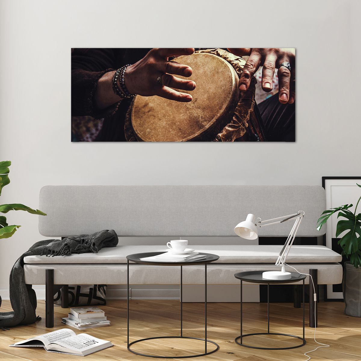 Glass picture  Playing The Drum, Glass picture  Africa, Glass picture  Music, Glass picture  Drum, Glass picture  Culture