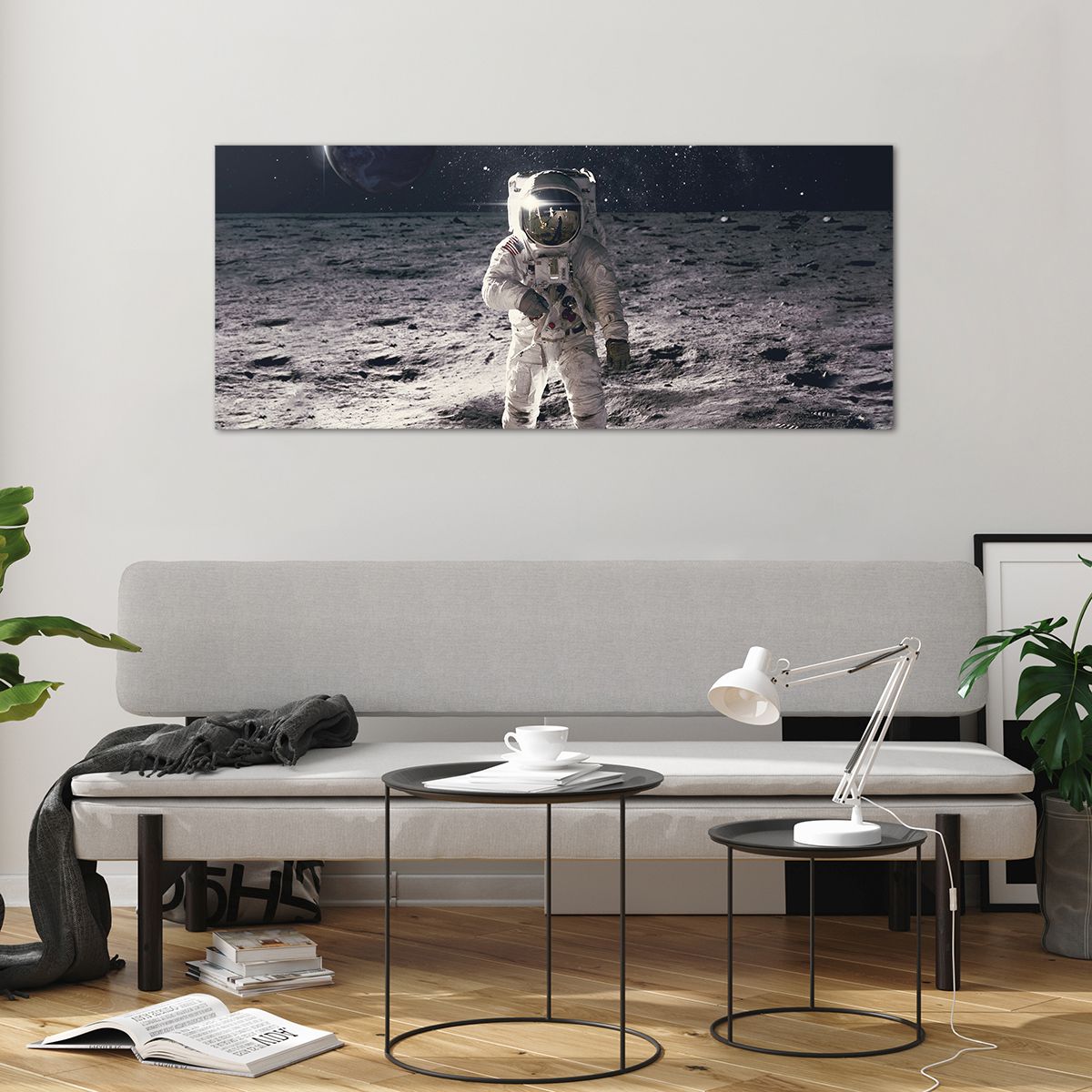Bild på glas Abstraktion, Bild på glas Man På Månen, Bild på glas Astronaut, Bild på glas Kosmos, Bild på glas Måne