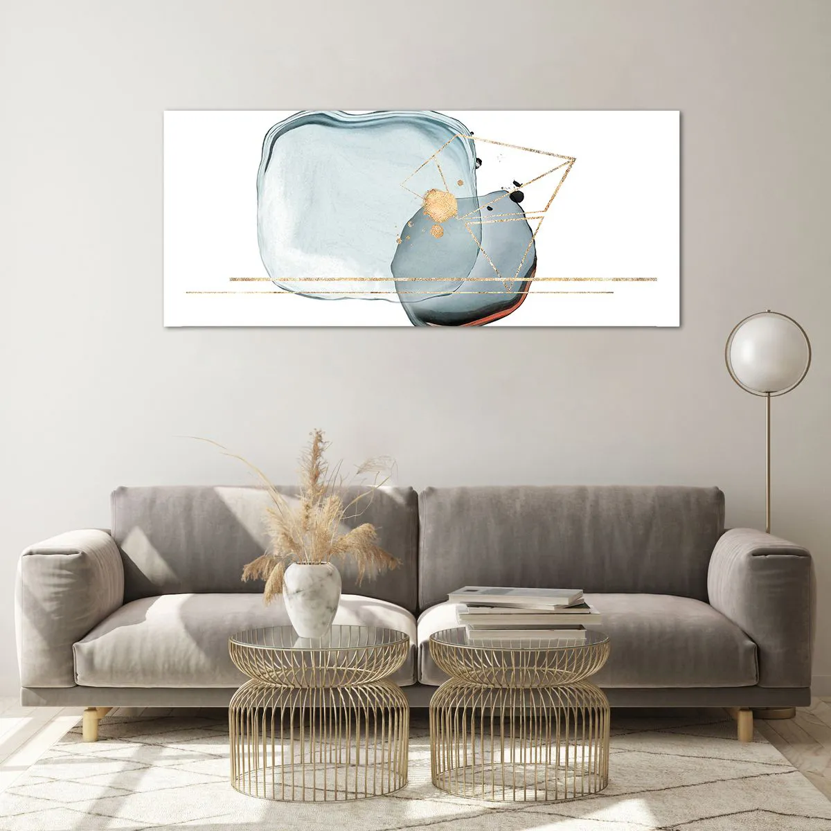 Obraz na skle - Studie kapky - 120x50 cm