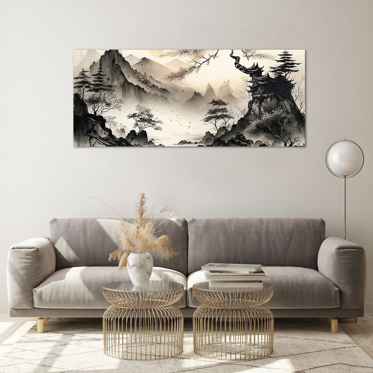 Tableau Déco Verre 120x50cm - Impression Paysage Japon Asie - Marque Arttor - Moderne