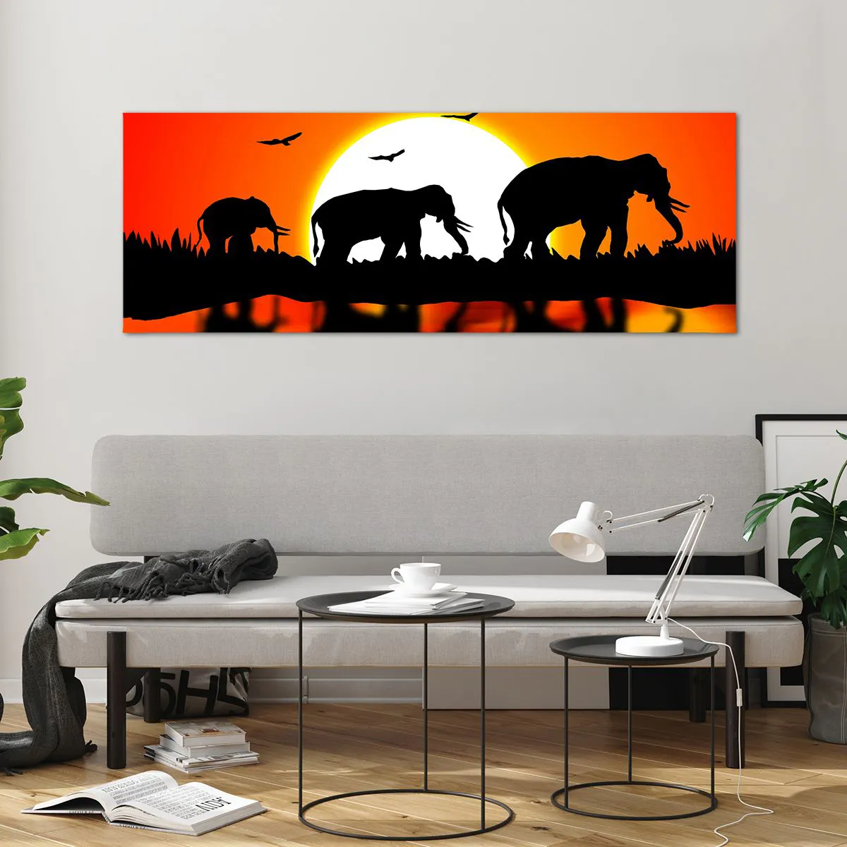 Glass picture - And in the Evening for a Small Drink - 140x50 cm