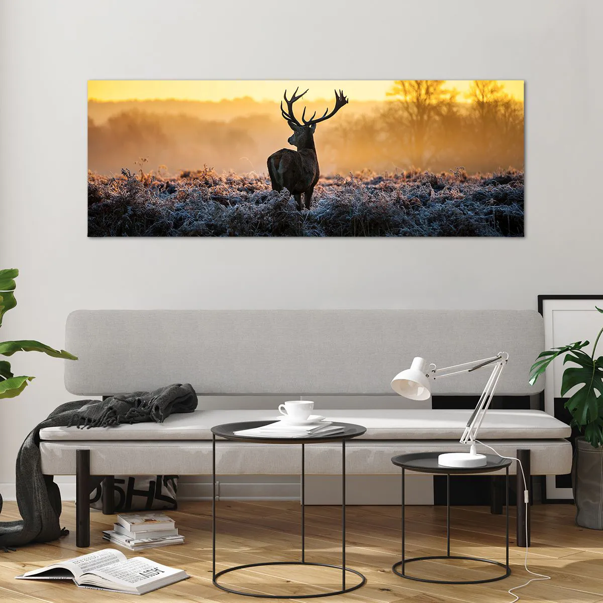 Üveg kép - Megkoronázott a birtokán - 140x50 cm