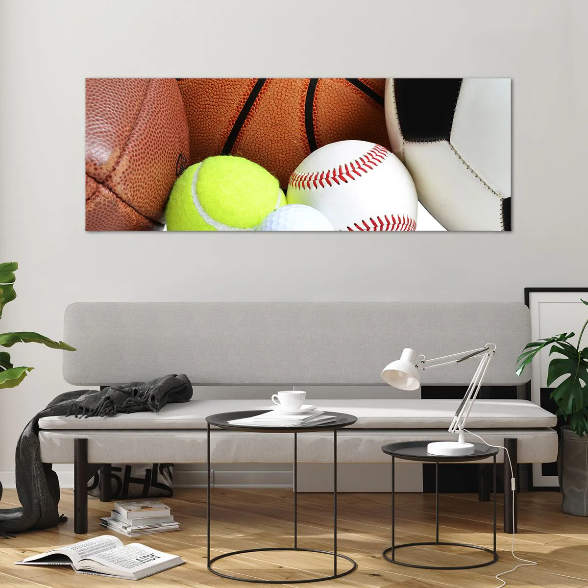 Obraz na skle - Spája nás futbal! - 140x50 cm