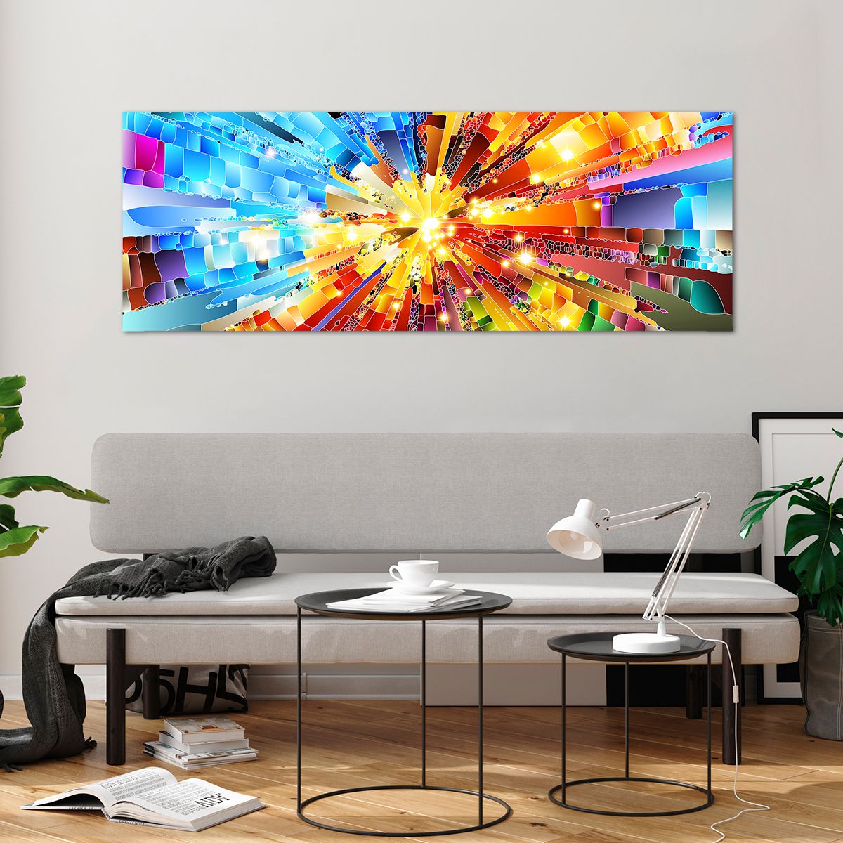Cuadro sobre vidrio Abstracción, Cuadro sobre vidrio Arte, Cuadro sobre vidrio 3D, Cuadro sobre vidrio Arte Moderno, Cuadro sobre vidrio Los Colores