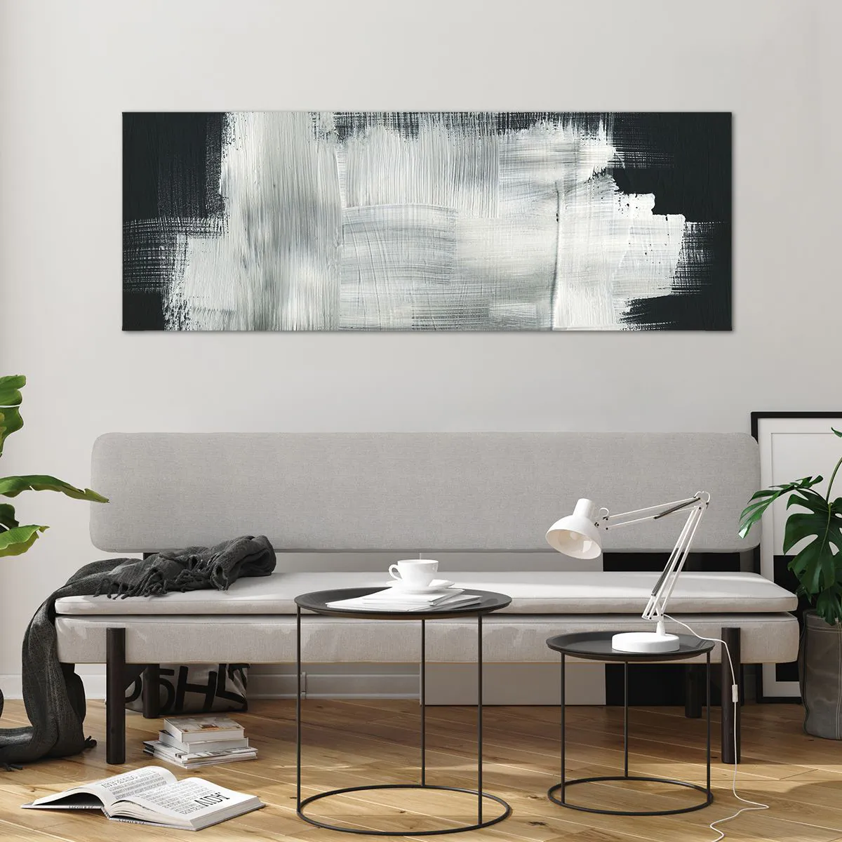 Obraz na skle - Utkané svisle a vodorovně - 140x50 cm