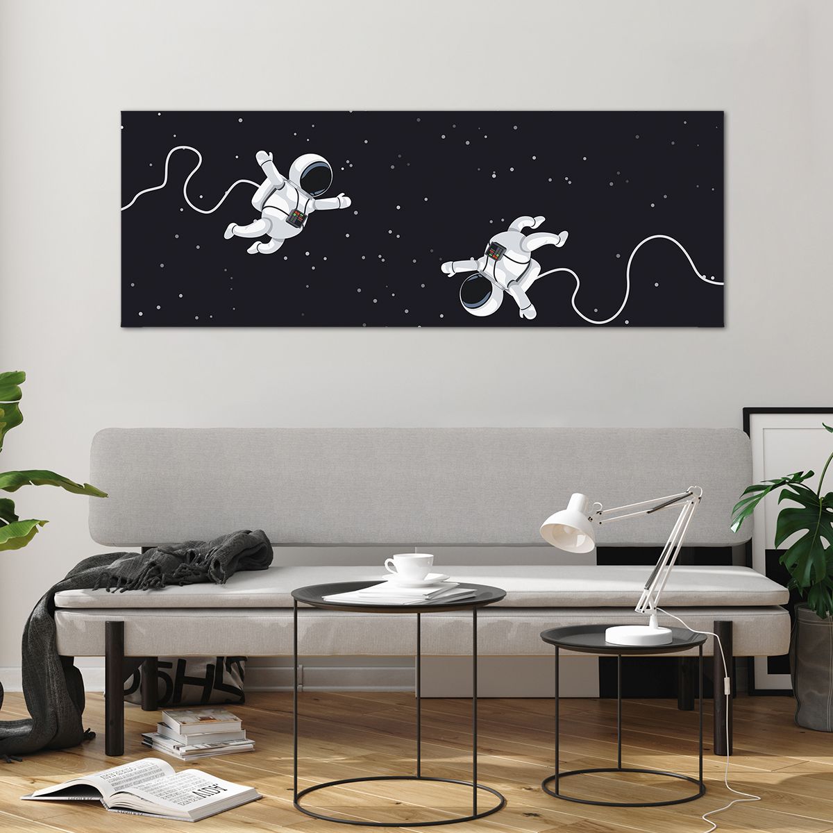 Bild på glas Abstraktion, Bild på glas Astronaut, Bild på glas Kosmos, Bild på glas Svartvitt, Bild på glas För Barn