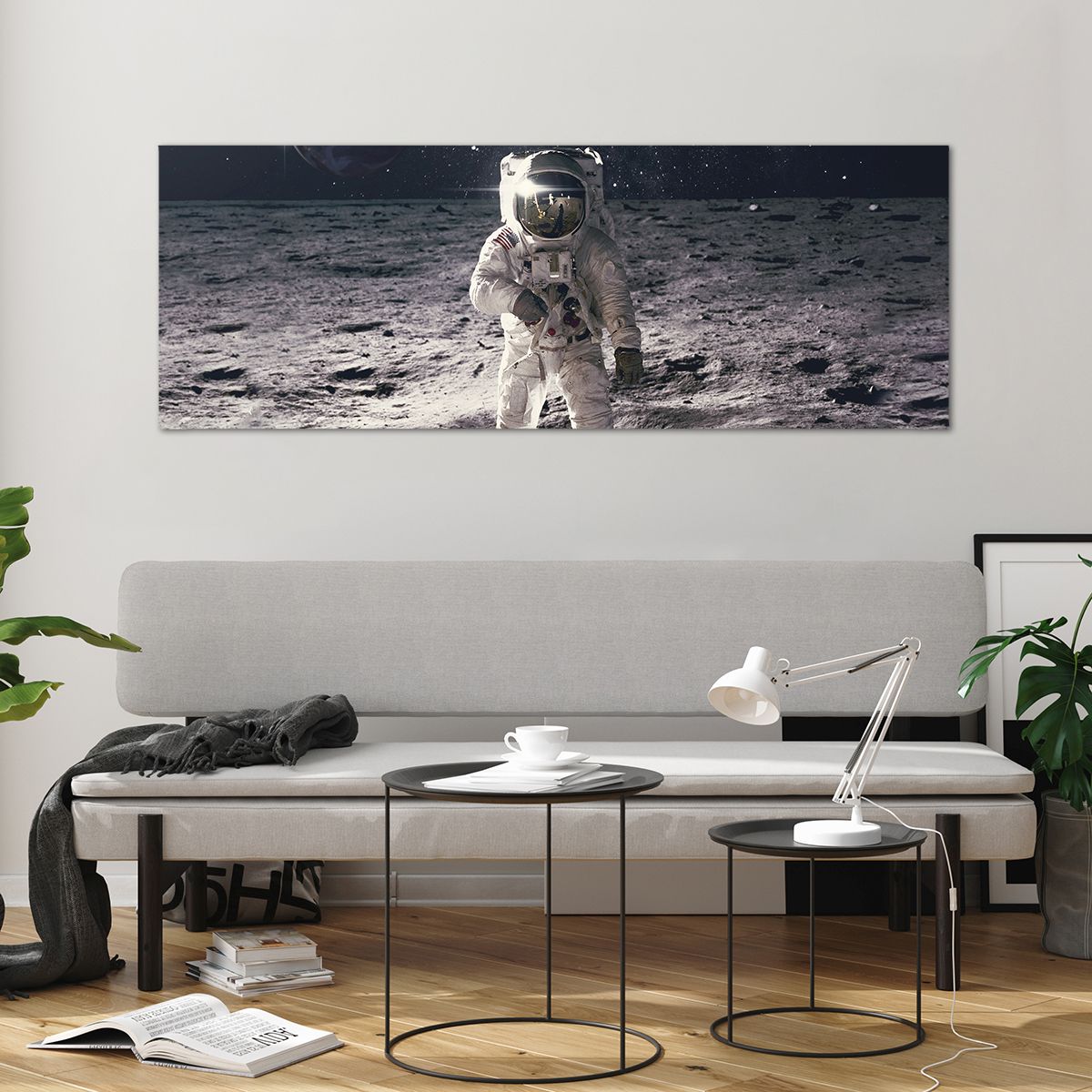 Obraz na skle Abstrakce, Obraz na skle Muž Na Měsíci, Obraz na skle Astronaut, Obraz na skle Kosmos, Obraz na skle Měsíc