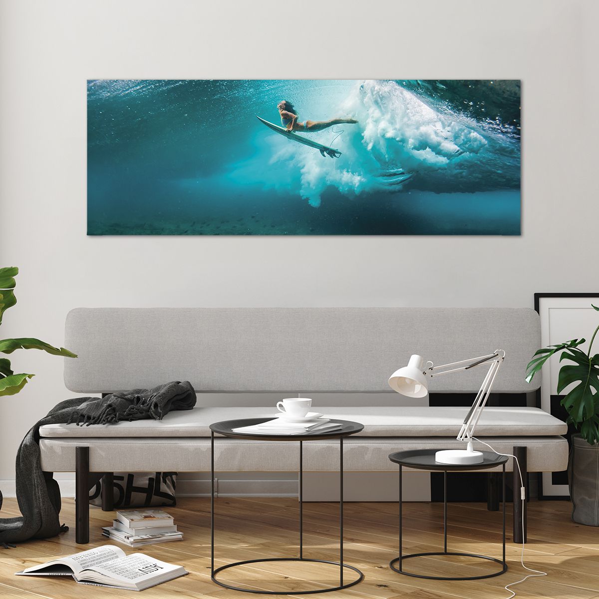 Obraz na skle Surfování, Obraz na skle Podvodní Svět, Obraz na skle Žena, Obraz na skle Oceán, Obraz na skle Sport