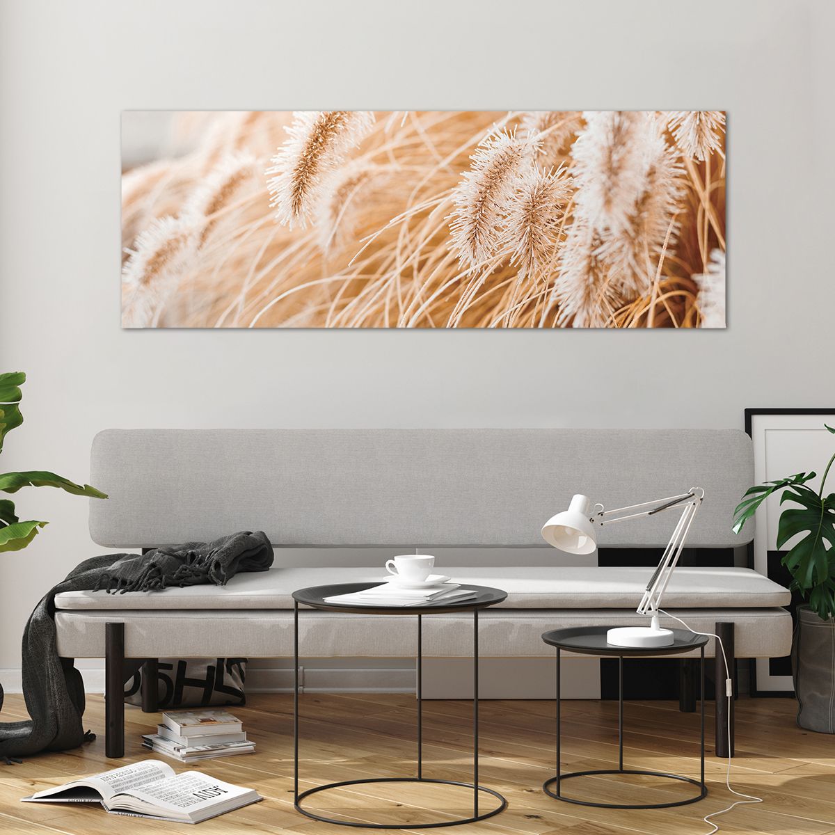 Glass picture  Pampas Grass, Glass picture  Meadow, Glass picture  Nature, Glass picture  Botany, Glass picture  Boho