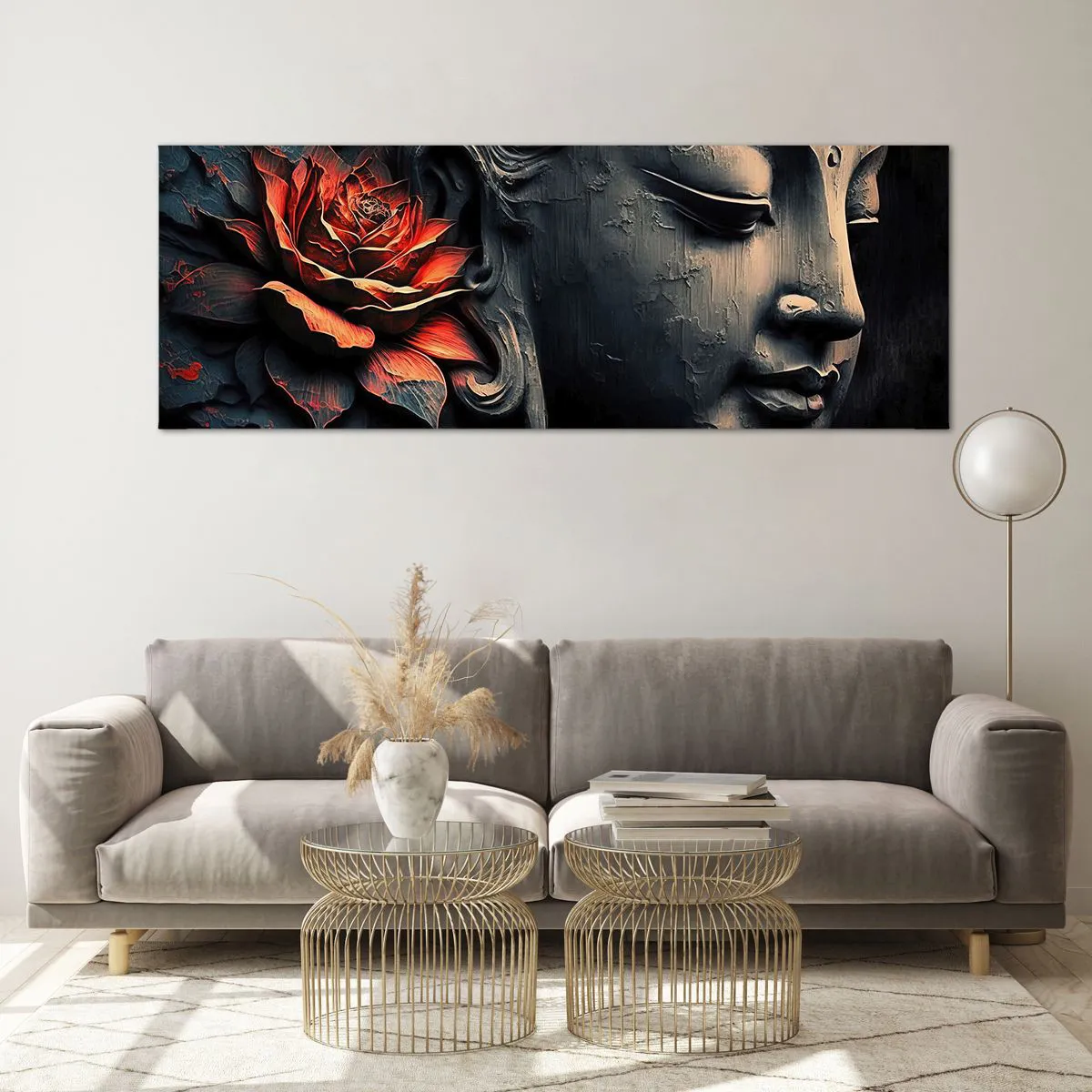 Schilderen op glas - In harmonie met de wereld - 140x50 cm