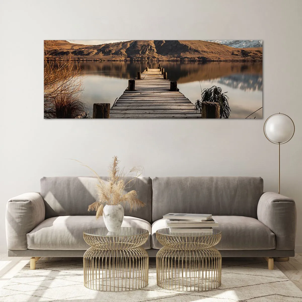 Obraz na skle - Krajina v tichu - 140x50 cm