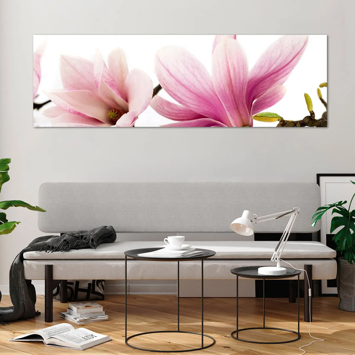 Glass picture - Delicate Like a Spring Breeze - 160x50 cm