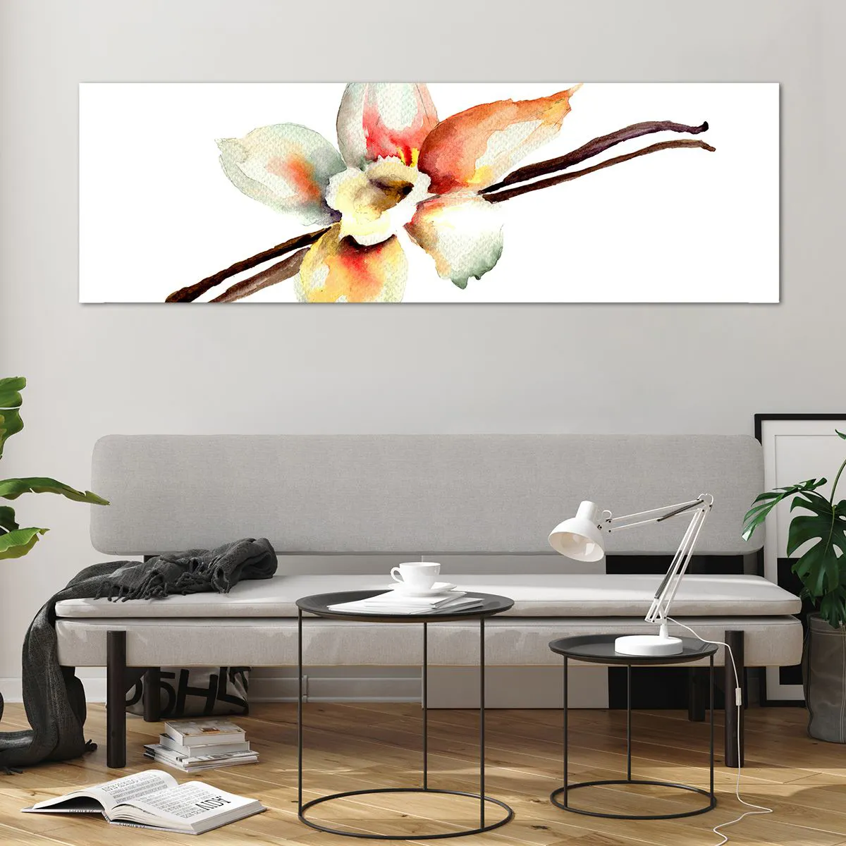 Quadro em vidro - Doçura derramada com tinta - 160x50 cm