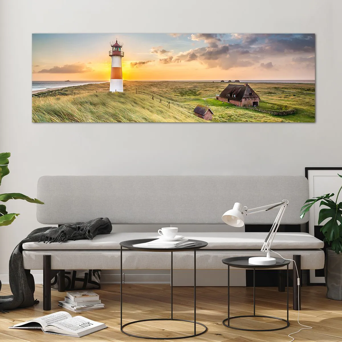 Quadro em vidro - Entre as ondas - 160x50 cm