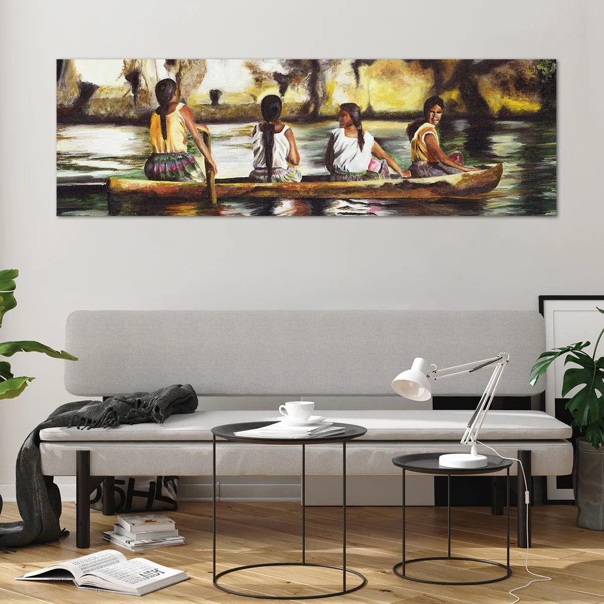 Tablou pe sticlă - Într-un paradis polinezian - 160x50 cm