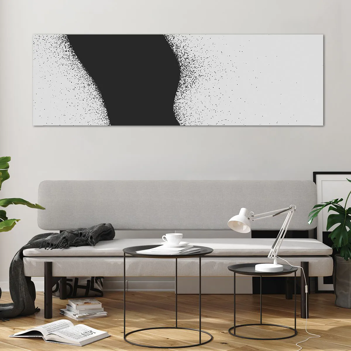 Üveg kép - Folyékony egyensúly - 160x50 cm