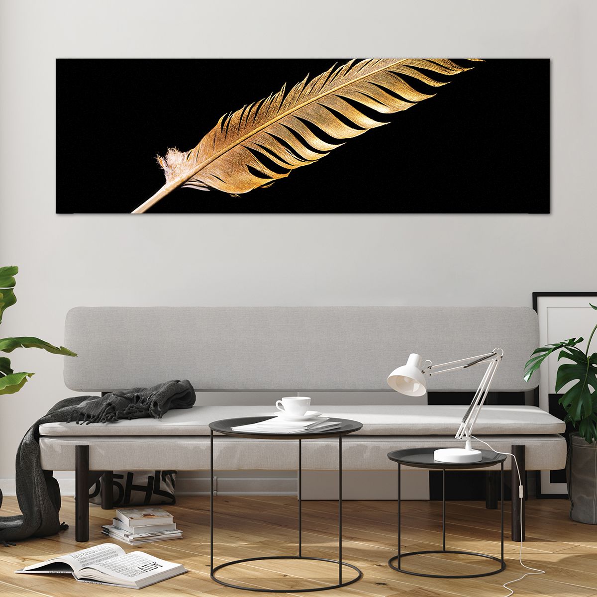 Glass picture  Golden Feather, Glass picture  Bird'S Feather, Glass picture  Art, Glass picture  Gold, Glass picture  Poetry