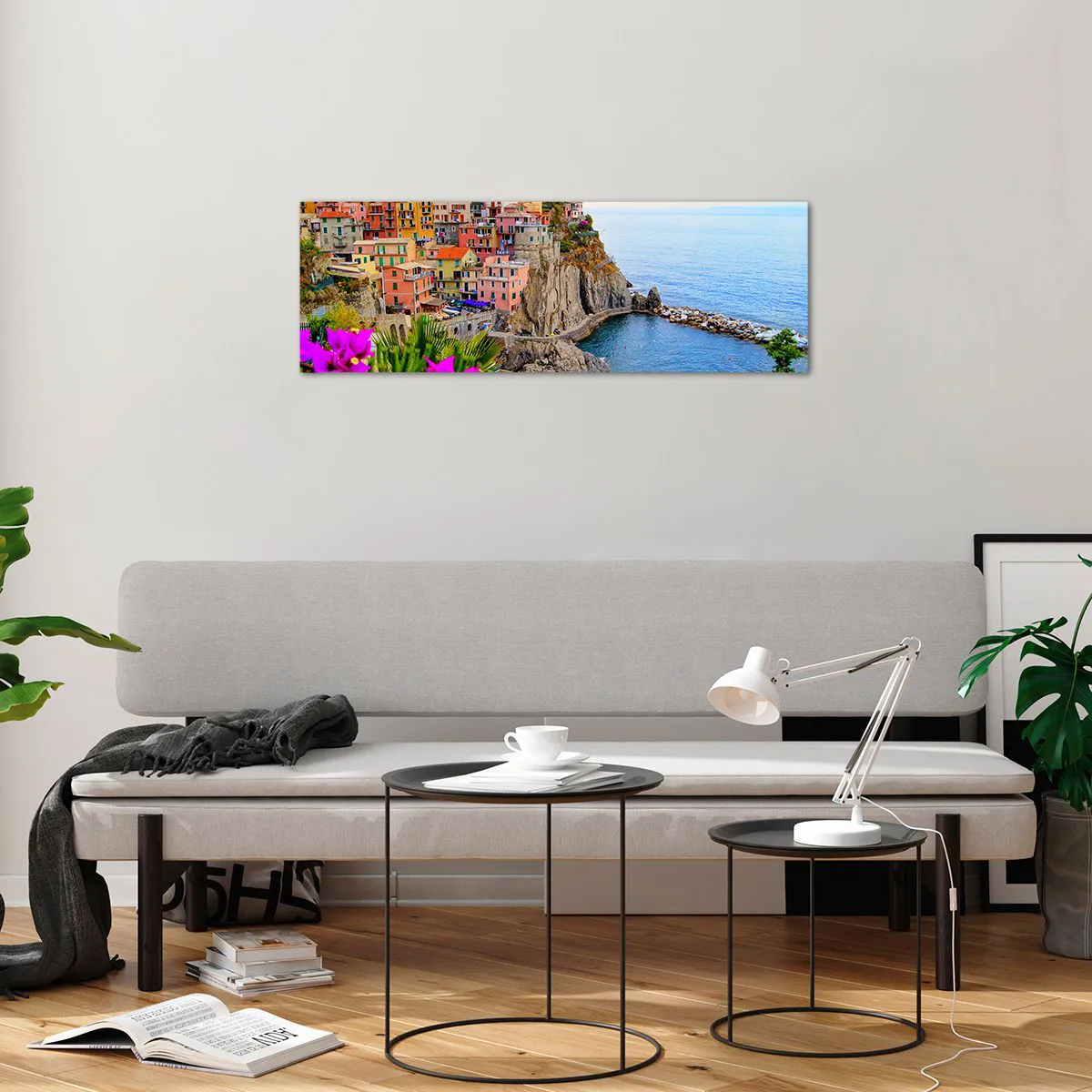 Quadro em vidro - A cidade que sorri - 90x30 cm