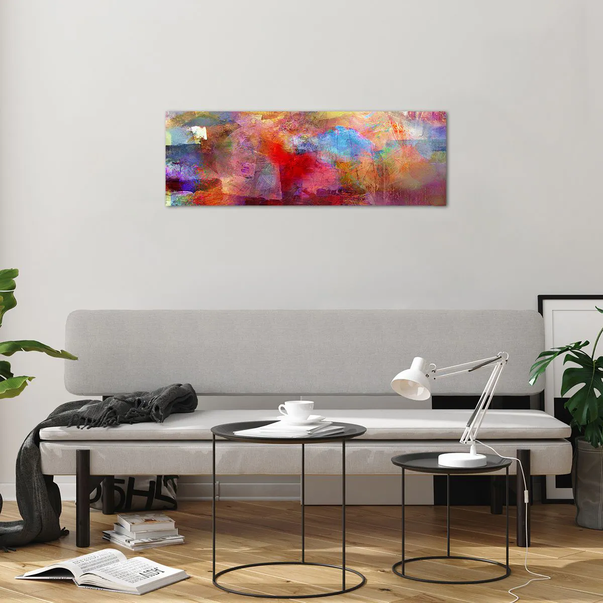 Glasbild - Bild auf glas - Schau in den Regenbogen - 90x30 cm