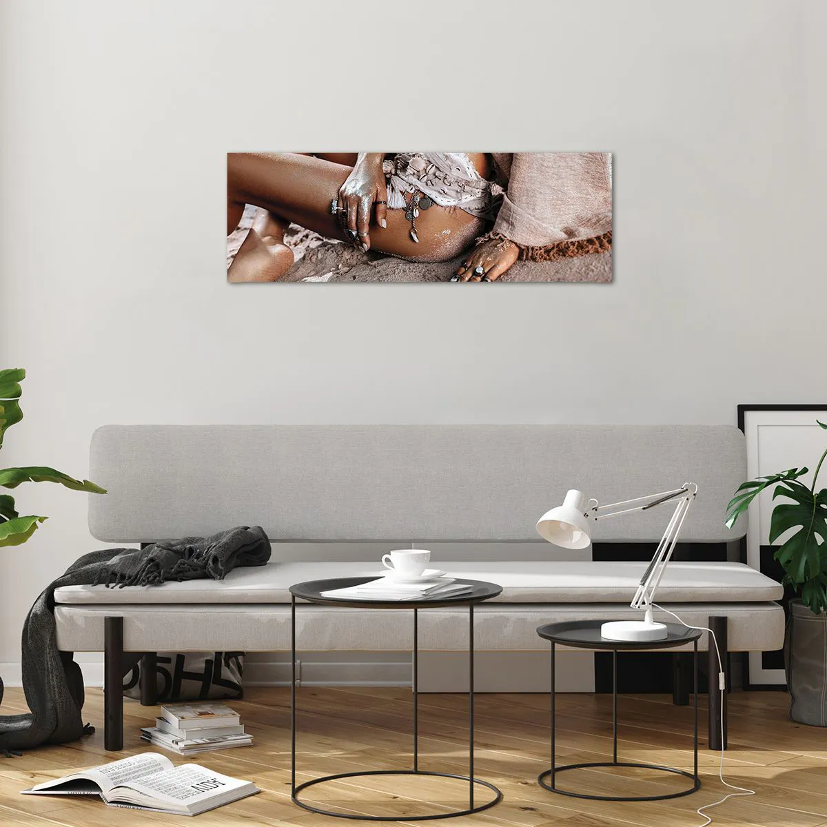 Impression sur verre - Image sur verre - Rejeté par la vague? - 90x30 cm