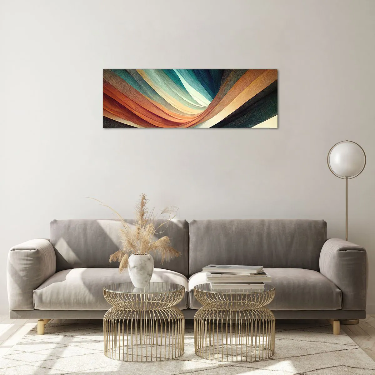 Impression sur verre - Image sur verre - Tissé à partir de couleurs - 90x30 cm