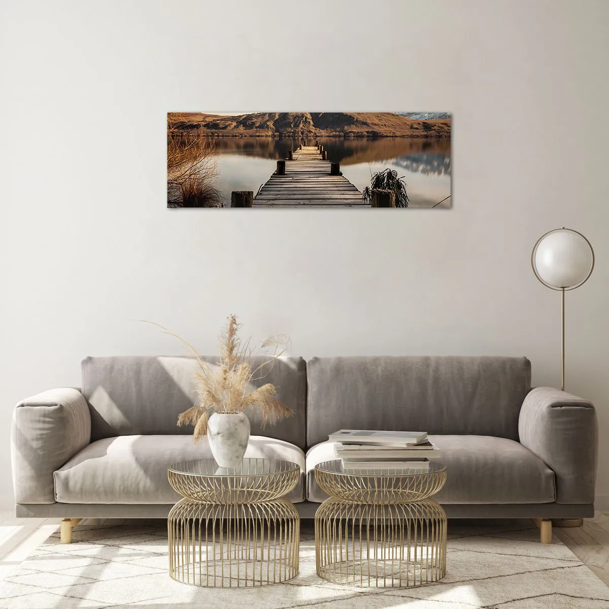 Obraz na szkle - Pejzaż w ciszy - 90x30 cm