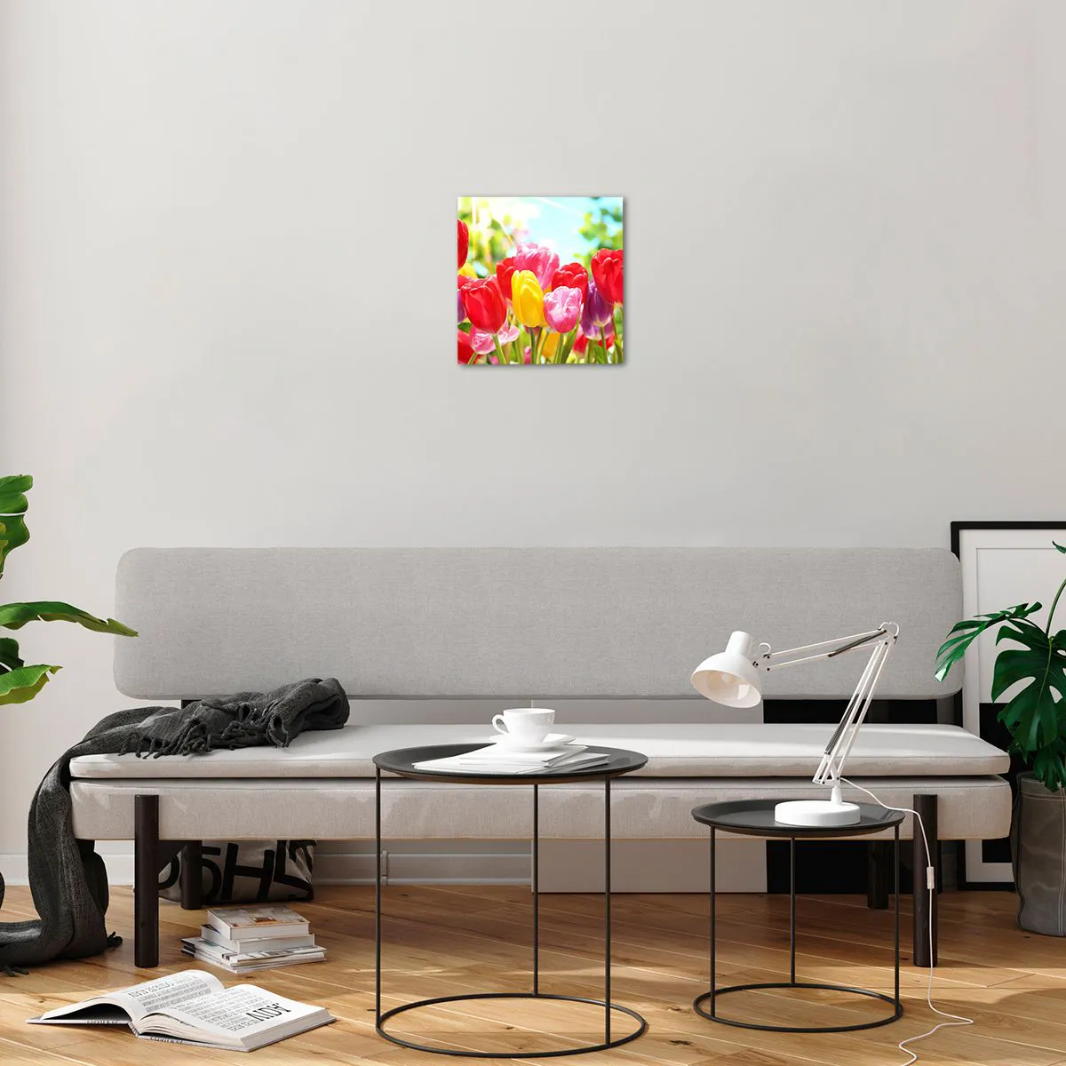 Cuadro sobre vidrio - Impresiones sobre Vidrio - Somos nosotros, ¡los colores de mayo! - 30x30 cm