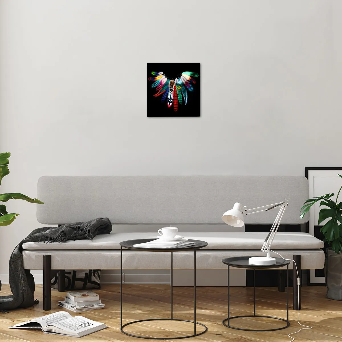 Üveg kép - Indiai nyaklánc - 30x30 cm