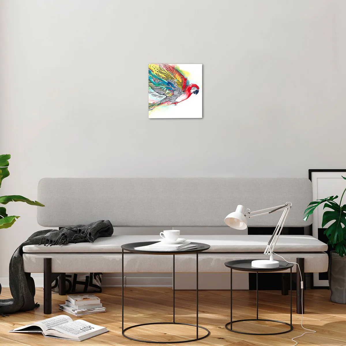 Schilderen op glas - Leef kleurrijk - 30x30 cm