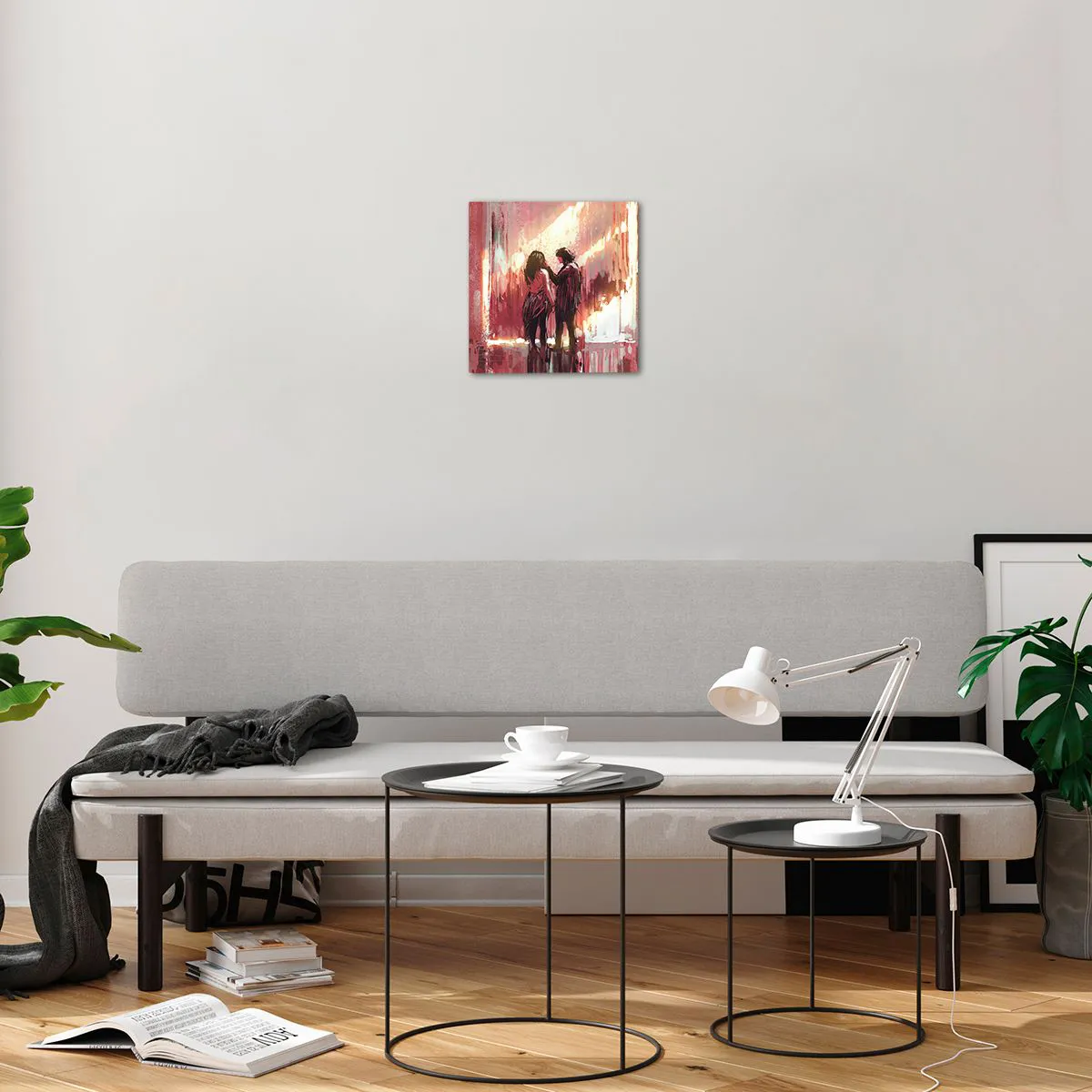 Obraz na szkle - Odwieczny spektakl miłości - 30x30 cm