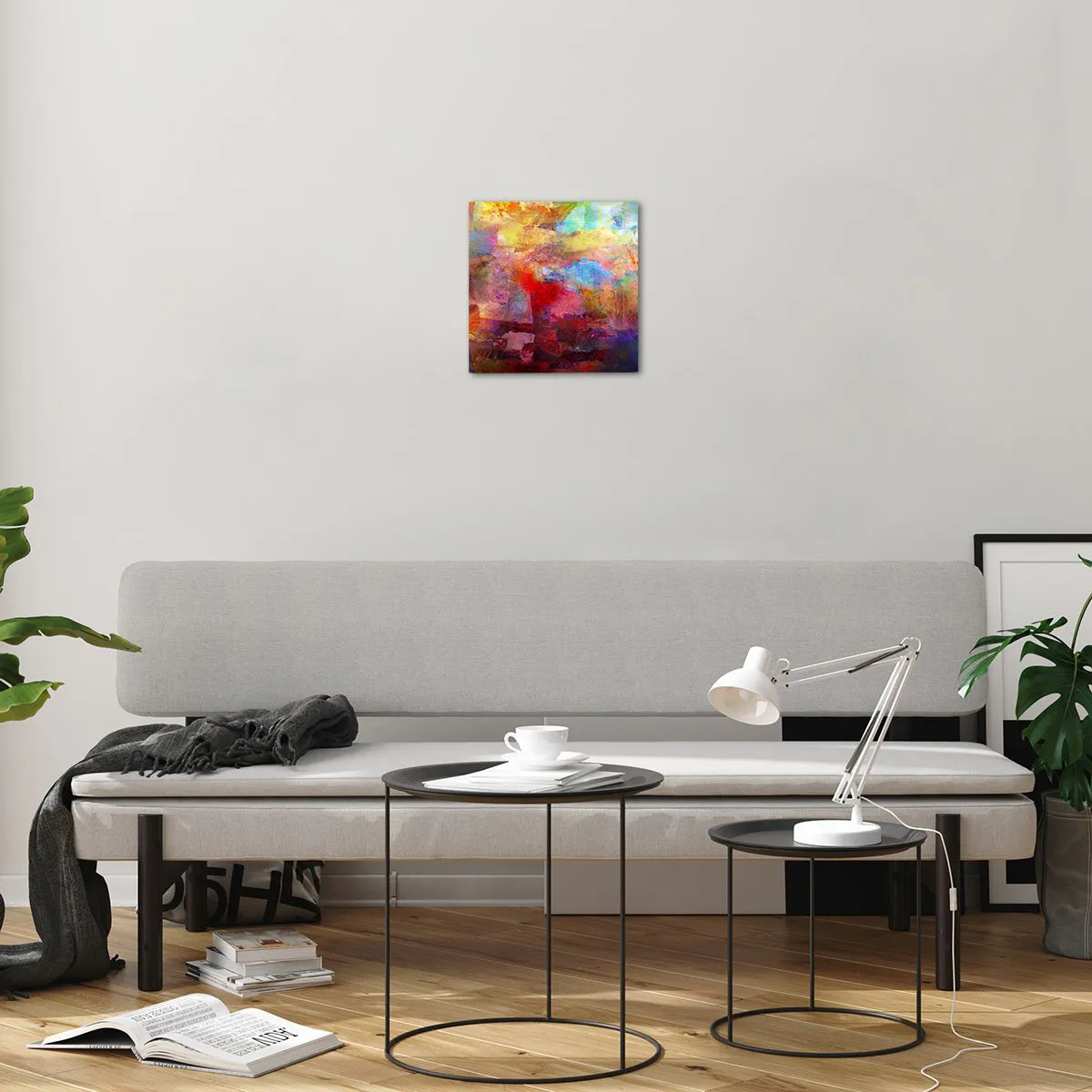 Impression sur verre - Image sur verre - Regardez à l'intérieur de l'arc-en-ciel - 30x30 cm