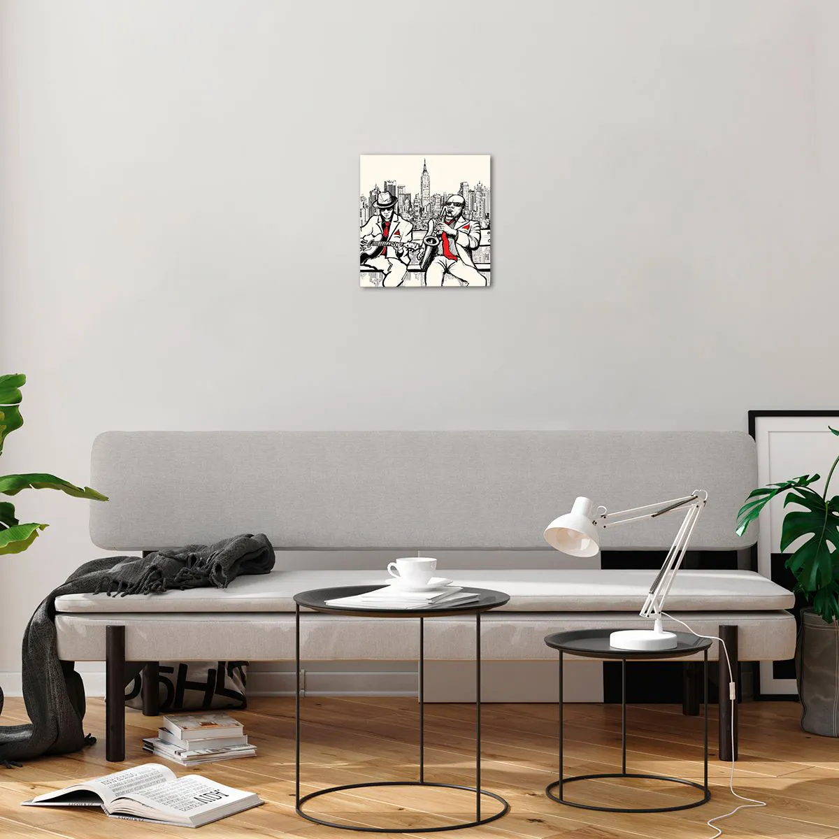 Glasbild - Bild auf glas - New Yorker Improvisation - 30x30 cm