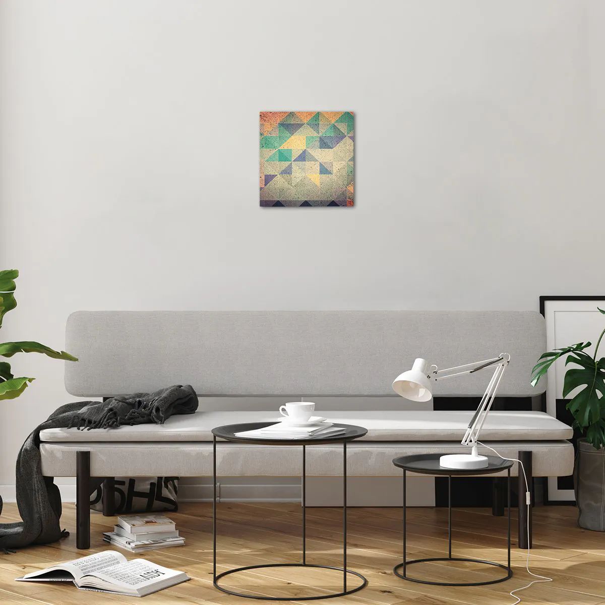 Glasbild - Bild auf glas - Republik der Dreiecke - 30x30 cm