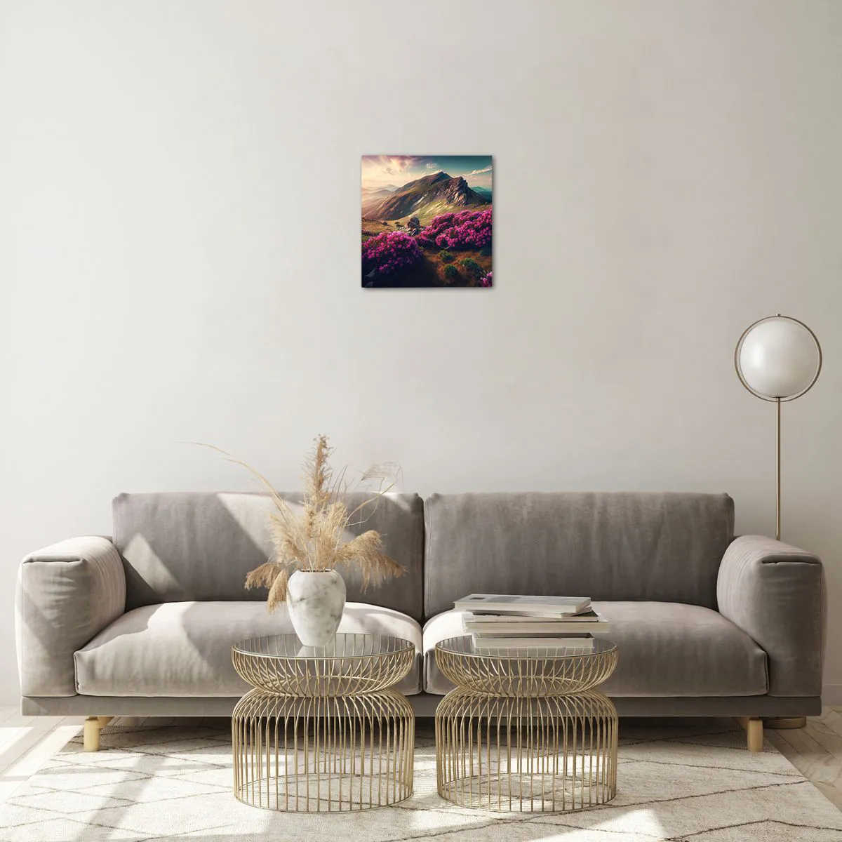 Glass picture - Summer in the Mountains - 30x30 cm