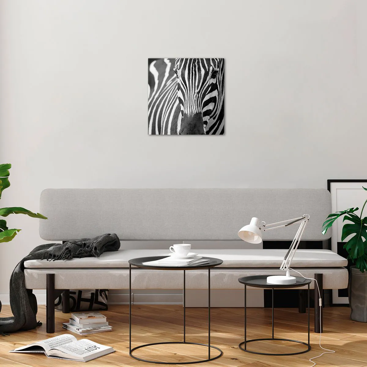 Quadro su vetro - Il mondo è in bianco e nero - 40x40 cm