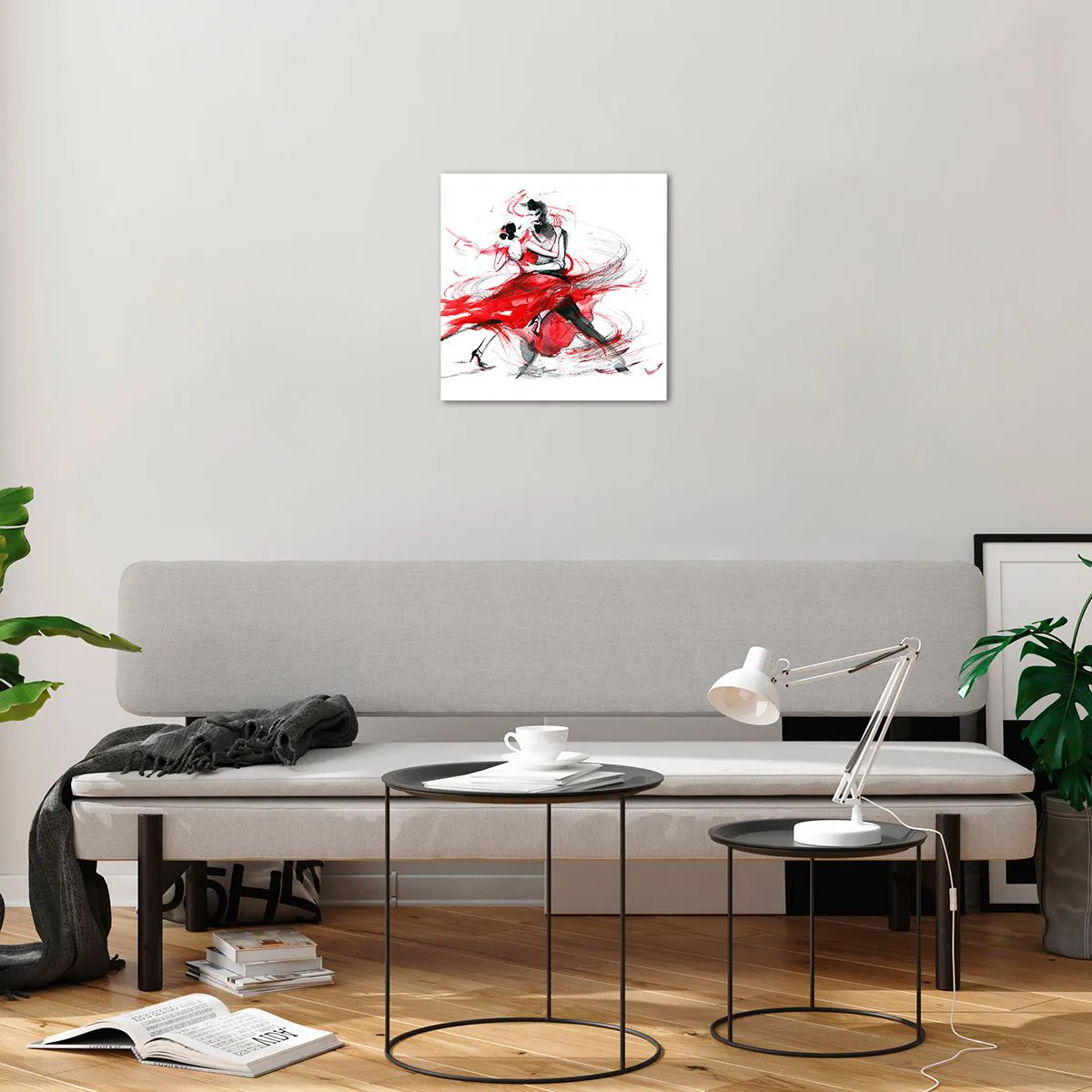 Üveg kép - Tango - a szenvedély ritmusa - 40x40 cm