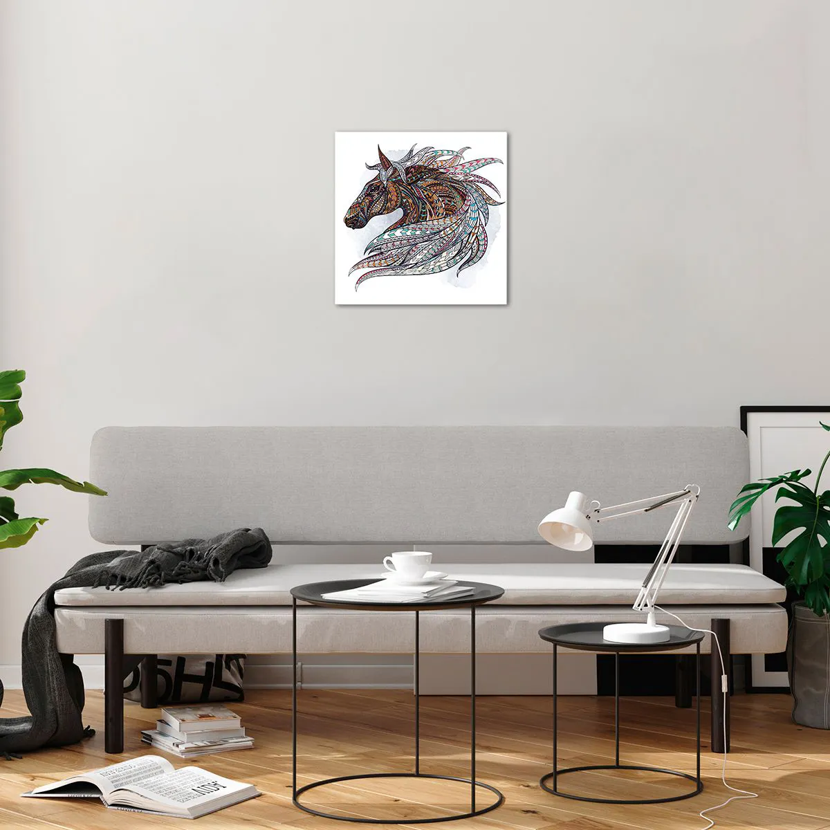 Schilderen op glas - Keltisch strijdersros - 40x40 cm