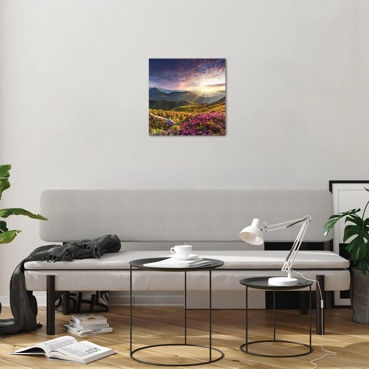 Impression sur verre - Image sur verre - Fraîcheur matinale en montagne - 40x40 cm