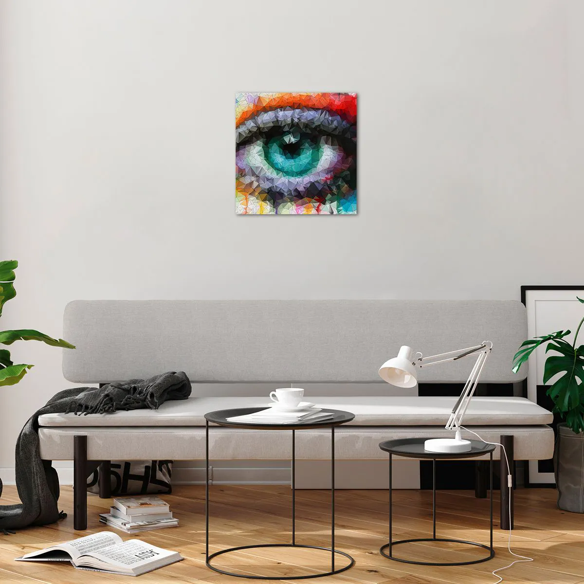 Üveg kép - A szemek kristályos ragyogása - 40x40 cm