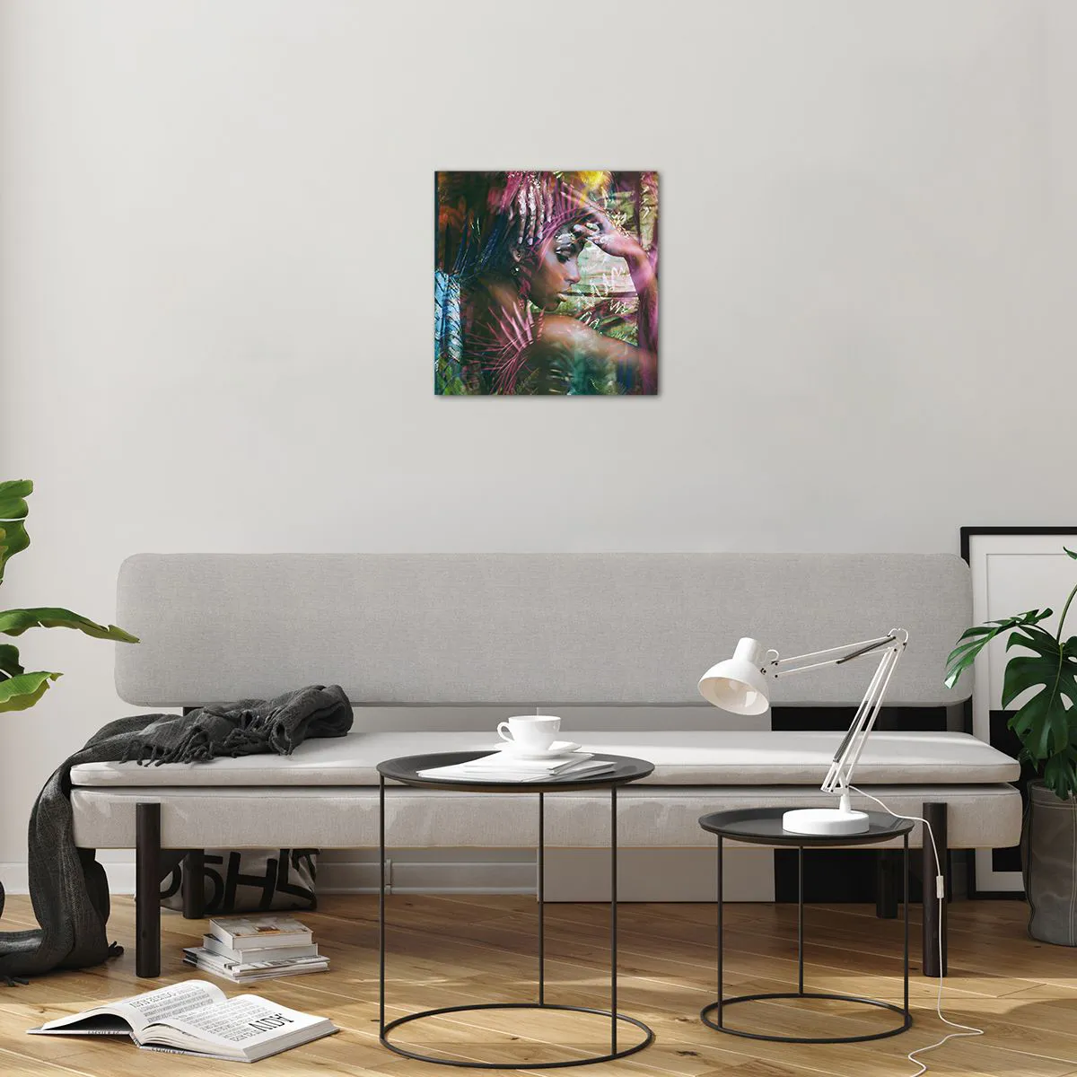 Üveg kép - Anyatermészet a dzsungelben - 40x40 cm