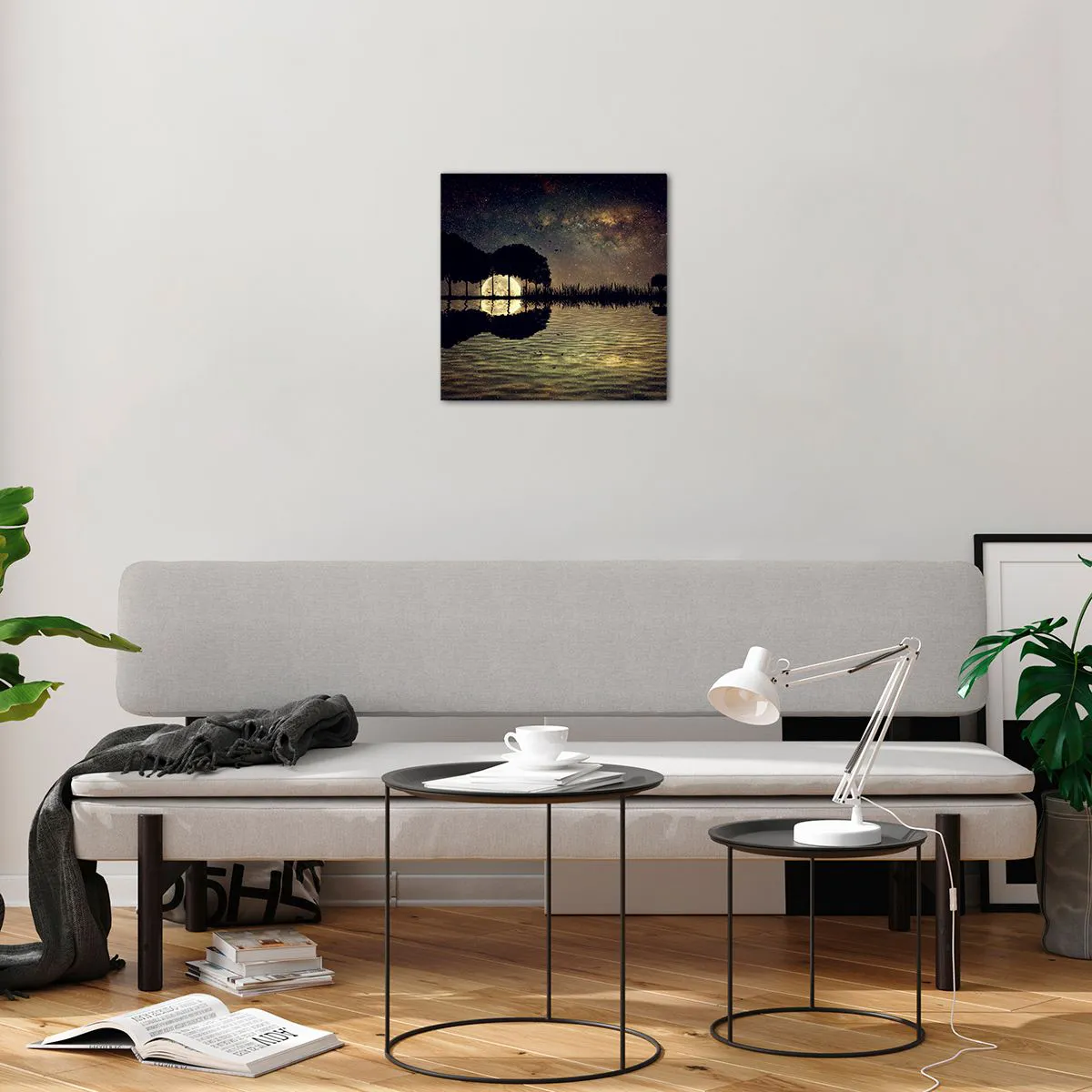 Tablou pe sticlă - O noapte la capătul lumii - 40x40 cm