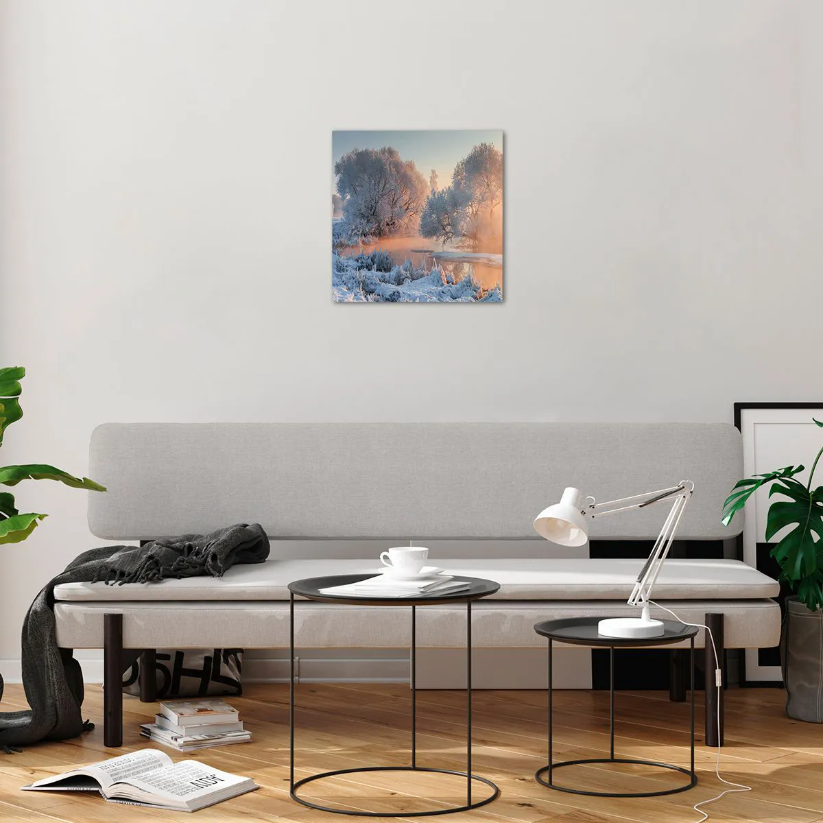 Obraz na szkle - Wszystko w słonecznym lśni krysztale - 40x40 cm