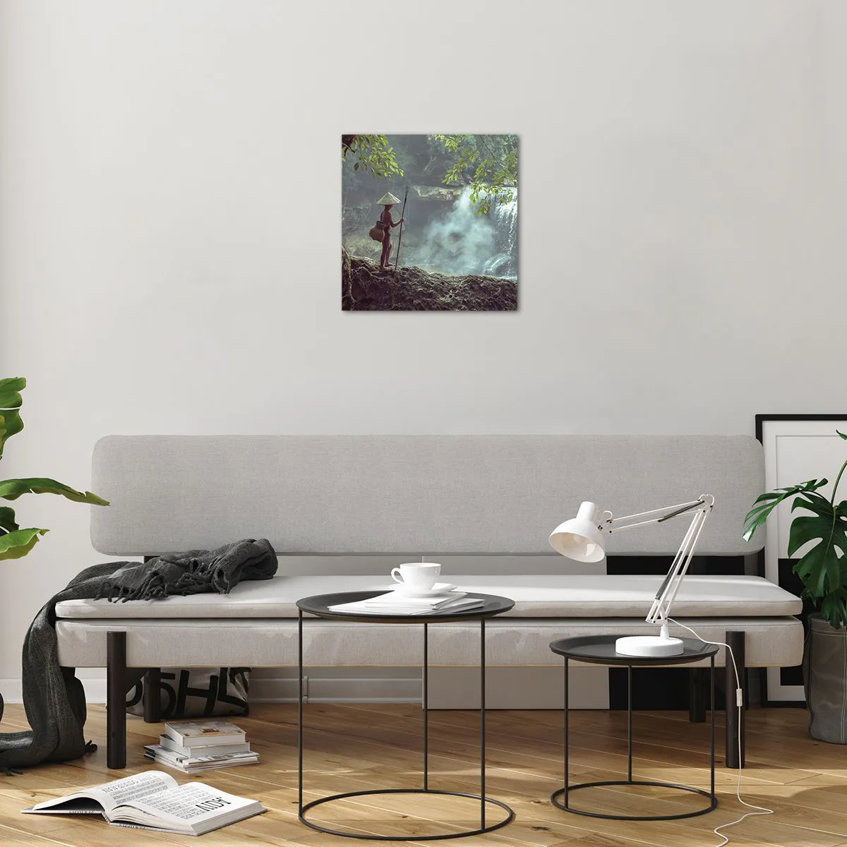 Obraz na skle - Spřátelený s přírodou - 40x40 cm