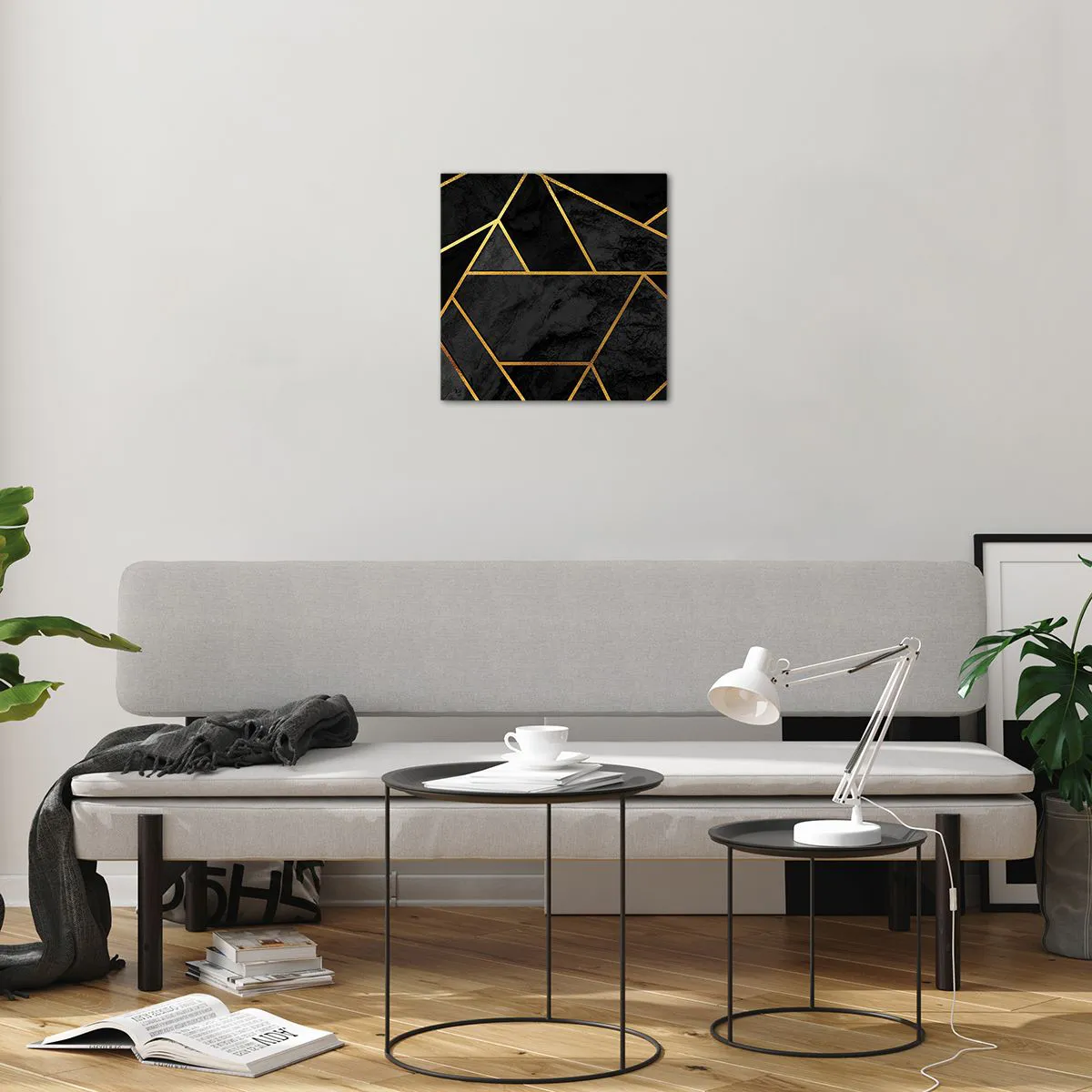 Cuadro sobre vidrio - Impresiones sobre Vidrio - Oscuridad y brillo - 40x40 cm