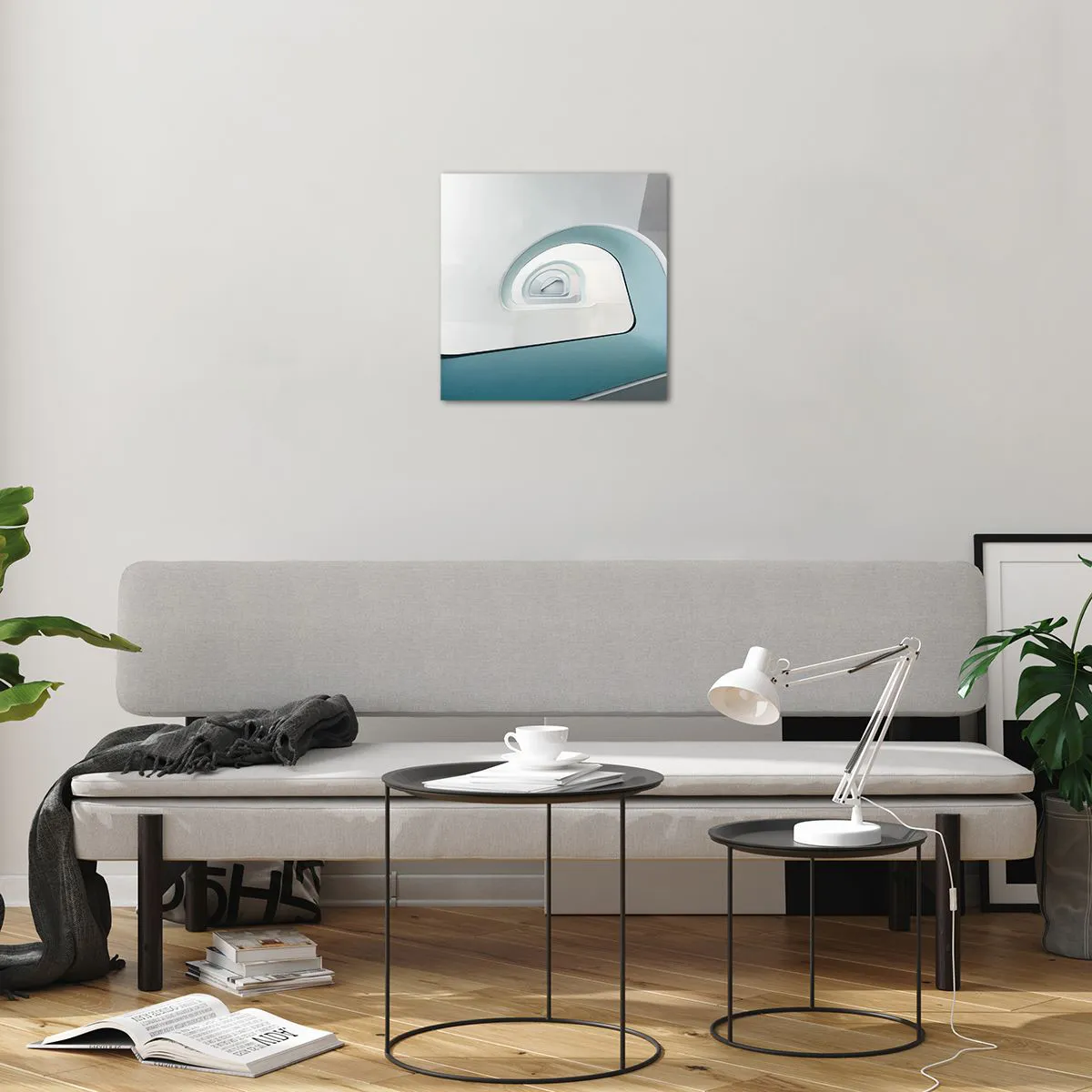 Impression sur verre - Image sur verre - Au profondeur du bleu - 40x40 cm