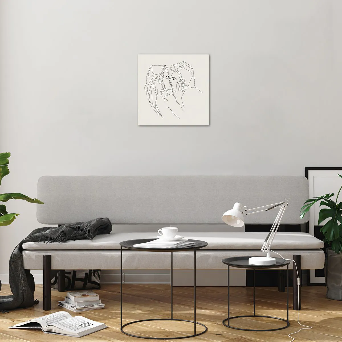 Impression sur verre - Image sur verre - Enlacé de sentiment - 40x40 cm