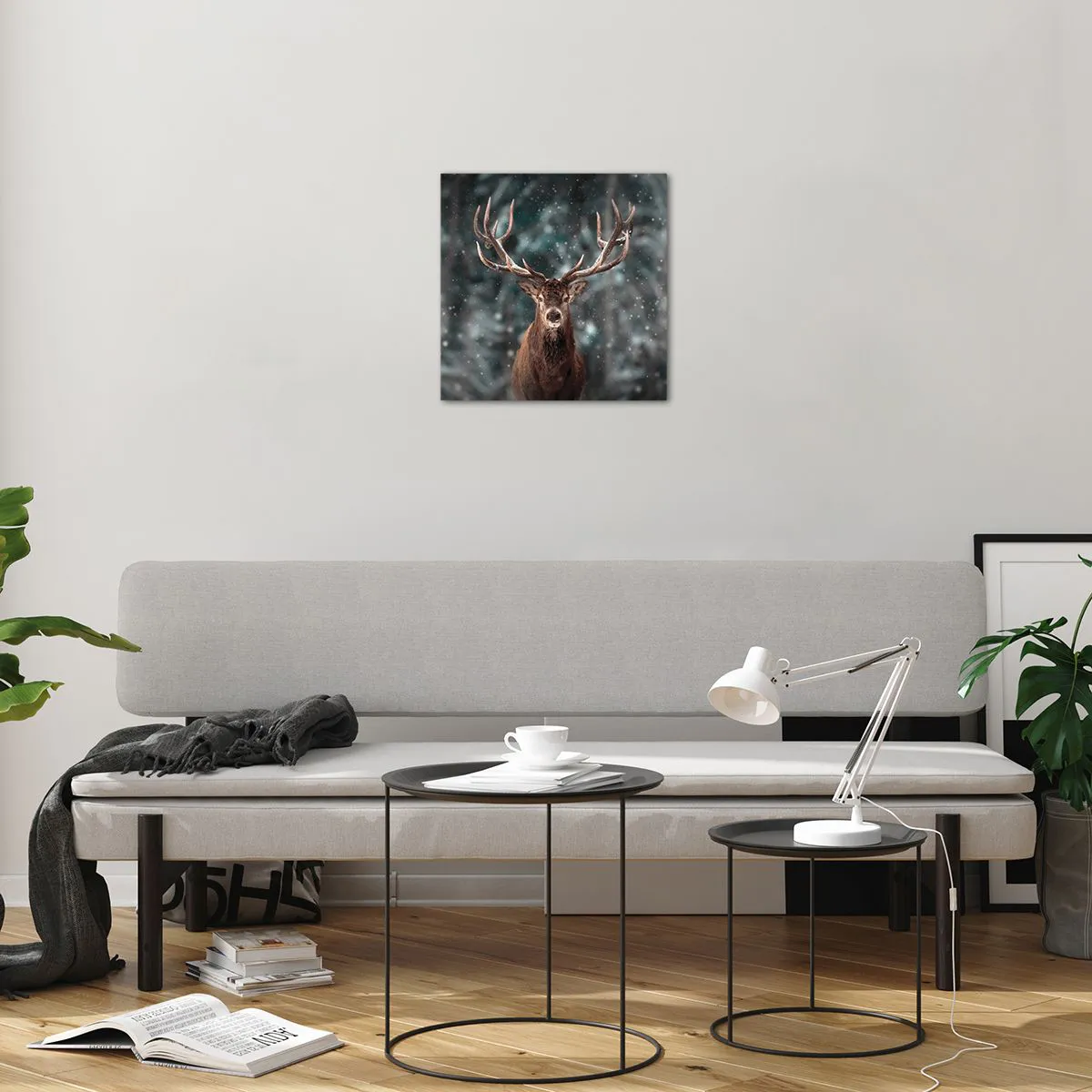 Obraz na skle - Skutočný kráľ lesa - 40x40 cm